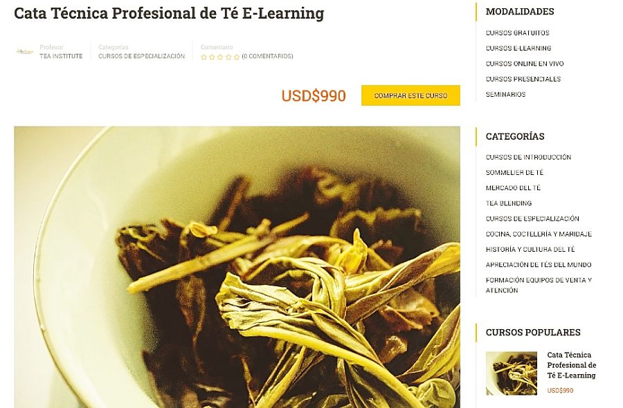 cata de té, tea sommelier, sommelier de té, cata profesional de té